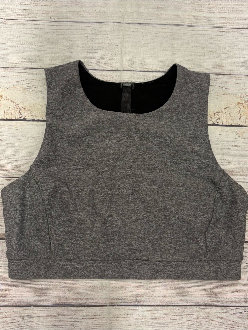 LULULEMON High Neck Long Line Grey Bra Size 6
